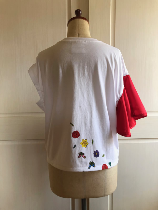 Tシャツリメイク・アシンメトリーの袖＆バッグ | mercerie-de 