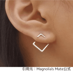 Magnolias-Mateスクエアピアス