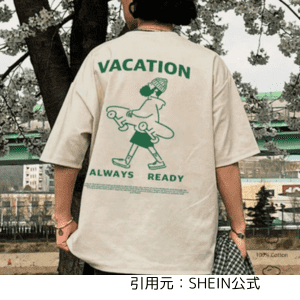 SHEIN-半袖Tシャツ