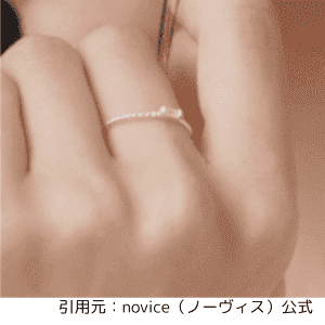 引用画像：noviceクリアストーンモチーフリング