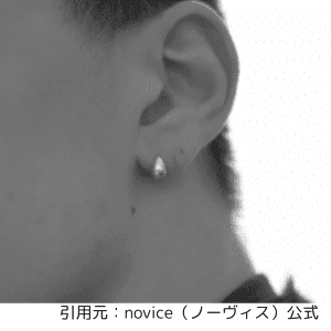 引用画像：noviceタイニードロップスタッズピアス