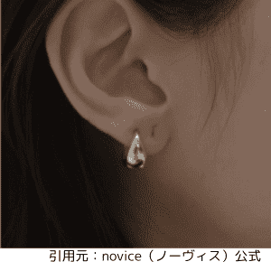 引用画像：noviceミニコンパクトオバールピアス