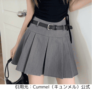 cummelミニプリーツスカート