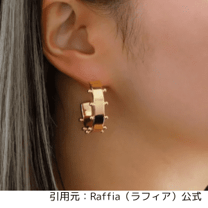 raffiaスチールエンプレスピアス