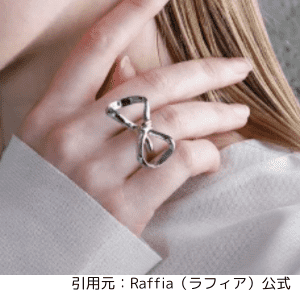 raffiaリボンリング
