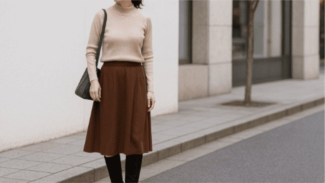 40代ロングブーツコーデ